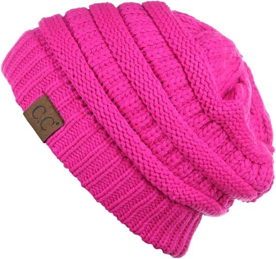C.C Trendy Warm Chunky Soft Stretch Cable Knit Beanie Skully | Amazon (US)