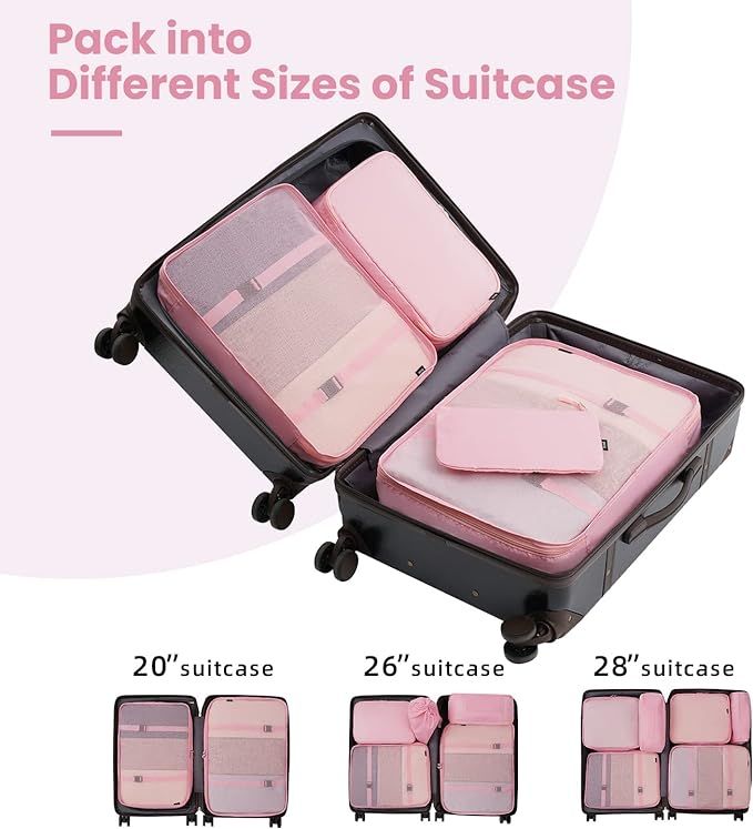 BAGAIL 10 Set Packing Cubes Various Sizes Packing Organizer for Travel Accessories Luggage Carry ... | Amazon (US)