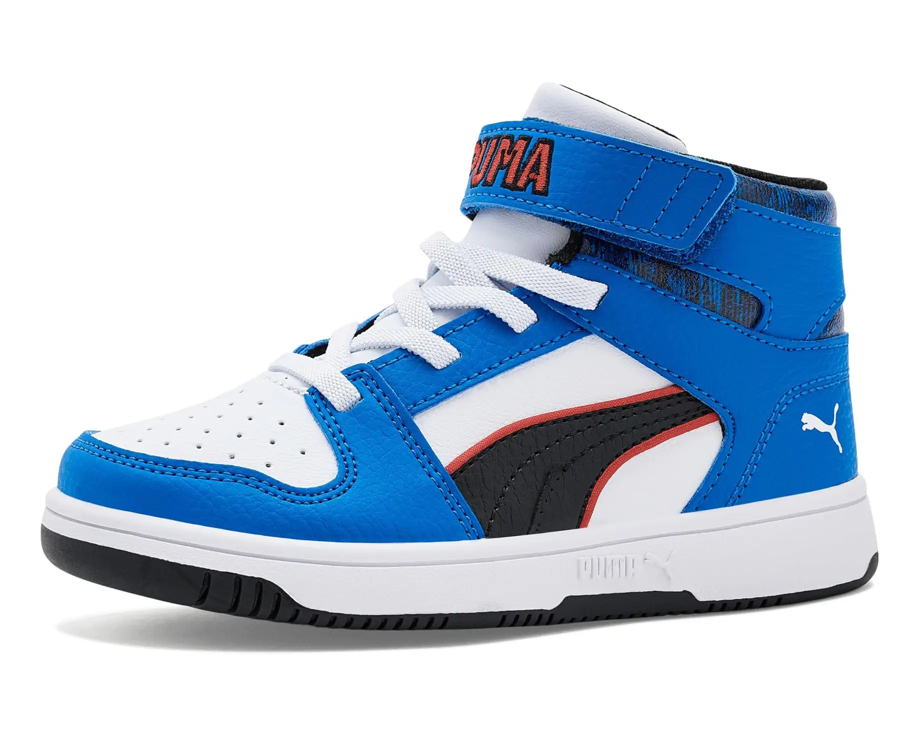 Kids PUMA Kids Rebound Layup Mid Hook-and-Loop Shoes (Little Kid/Big Kid) | Zappos.com