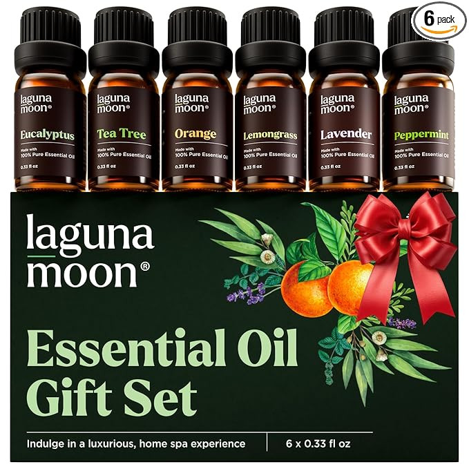 Lagunamoon Essential Oils Christmas Set - 6 Oils for Diffusers, Home Care, Candle Making Scents, ... | Amazon (US)