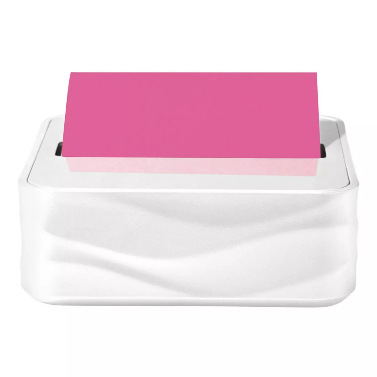 Post-it Dispenser Wave White: Plastic Desk Organizer & Note Holder, 3.422" Height, 3.641" Width, ... | Target