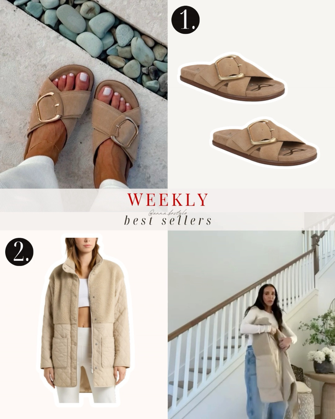 Weekly best sellers, sandals, sam edelman, quilted jacket, spring shors, mesh flats, annabrstyle

#LTKOver40