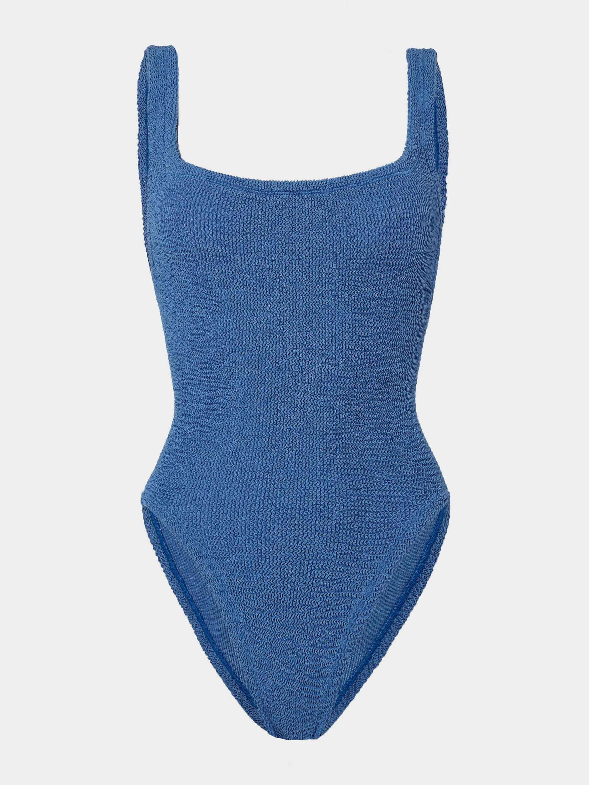 Square Neck Swim - Metallic Denim | HUNZA G