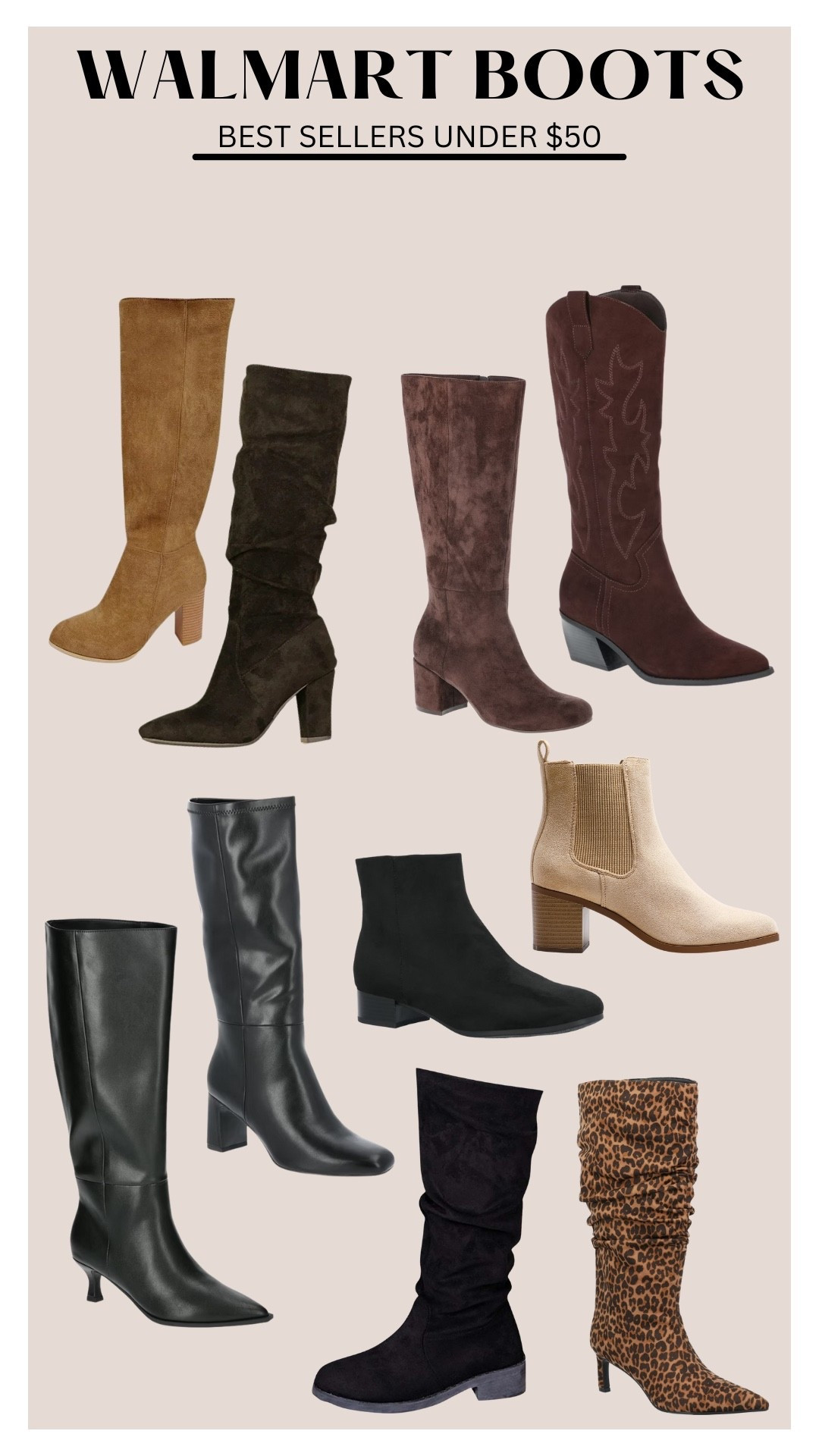 Best seller boots under $50❗️at Walmart.

#LTKSaleAlert #LTKSeasonal #LTKFindsUnder50