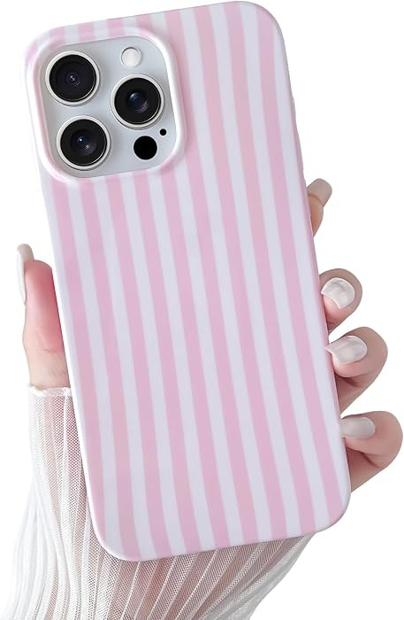 for iPhone 15 Pro Max Case Cute Striped Phone Case Soft TPU Slim Shockproof Phone Cover for Women... | Amazon (US)