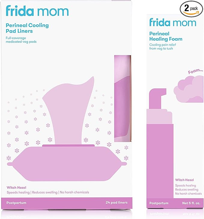Frida Mom Perineal Medicated Witch Hazel Healing Foam + Witch Hazel Pad Liners for Postpartum Car... | Amazon (US)