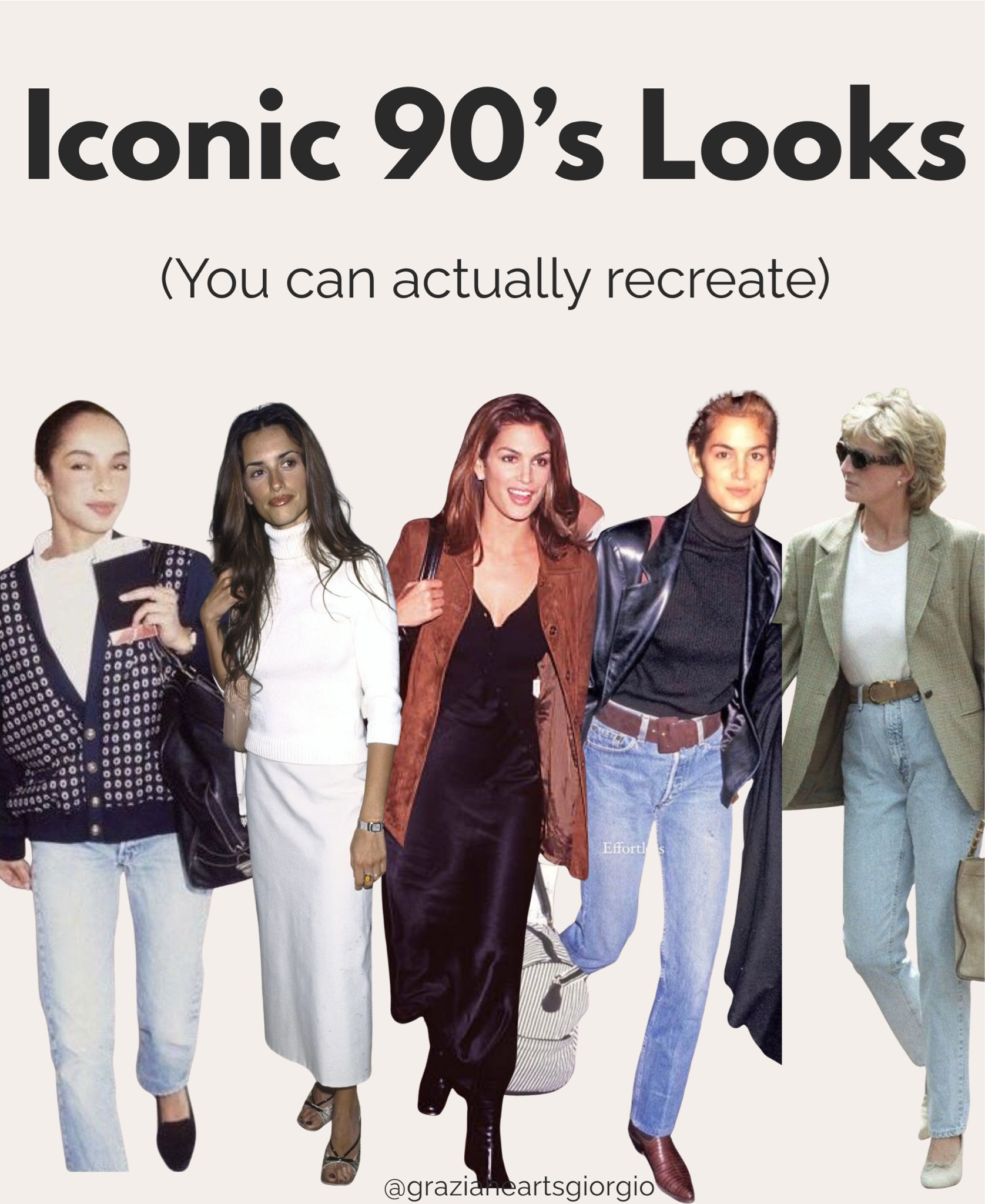 Iconic 90’s Outfits (You can recreate!) 
.
.
.
#90s #styleinspo
