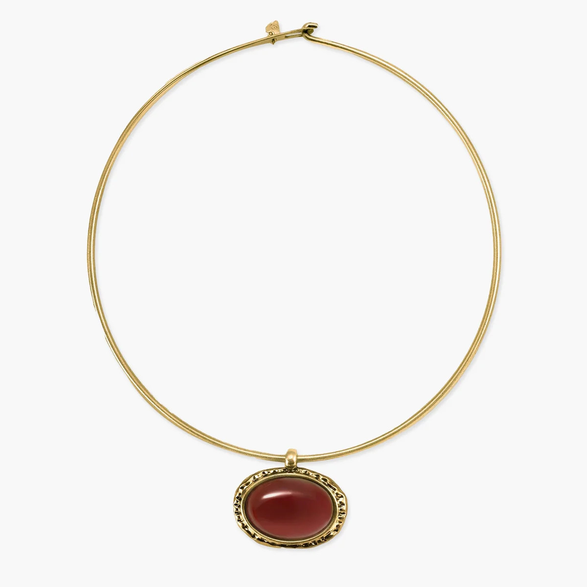 Venus Collar Necklace in Gold | Natural Red Carnelian | en route jewelry | en route jewelry