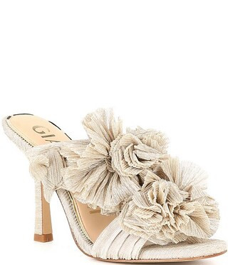 Gianni Bini Hardaway Mesh Fabric Ruffle Dress Slide Sandals | Dillard's | Dillard's