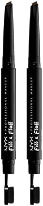 NYX PROFESSIONAL MAKEUP Fill & Fluff Eyebrow Pomade Pencil - Ash Brown (Pack Of 2) | Amazon (US)
