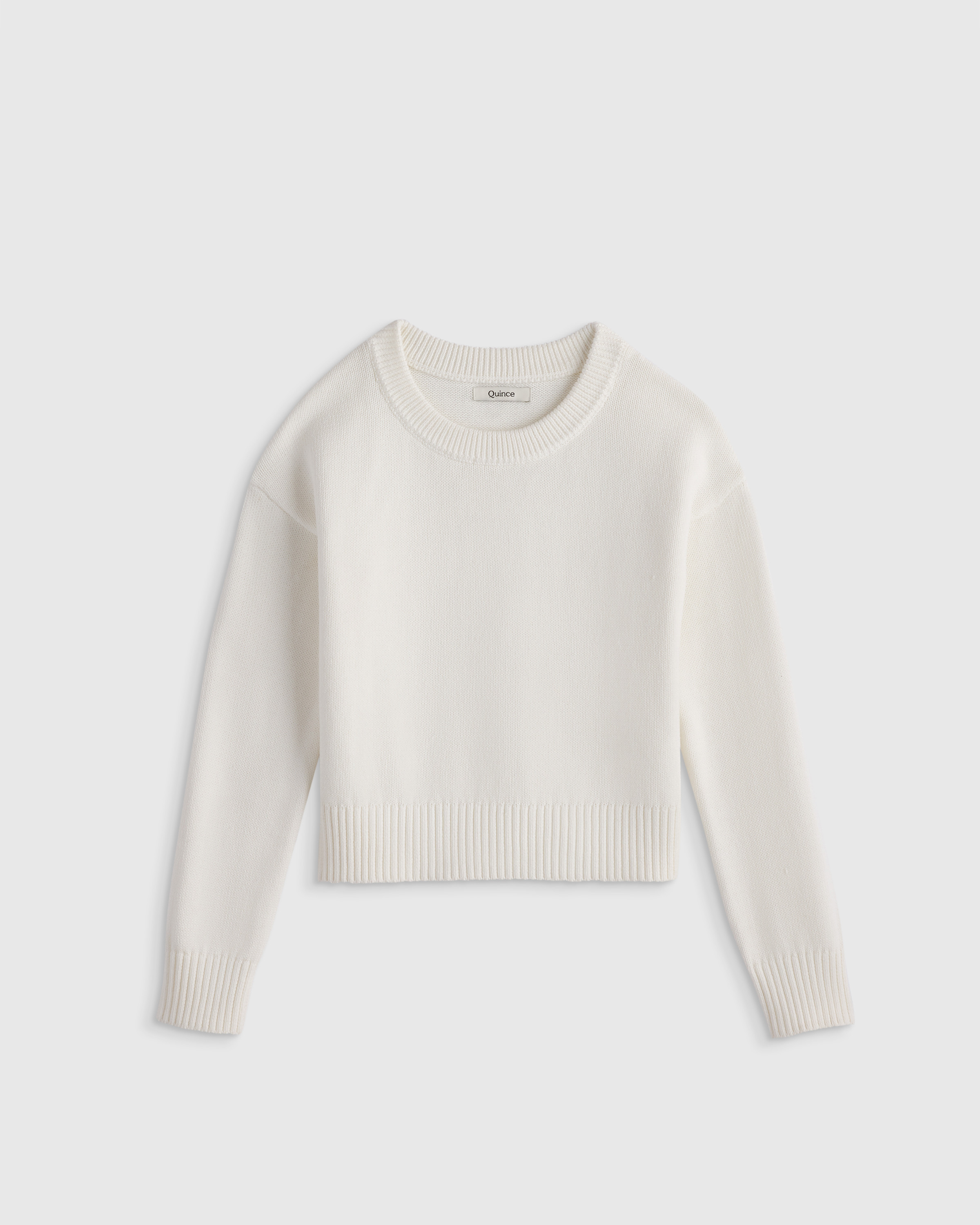 Quince | Crewneck Sweater in Ivory, Size 5T, Organic Cotton | Quince