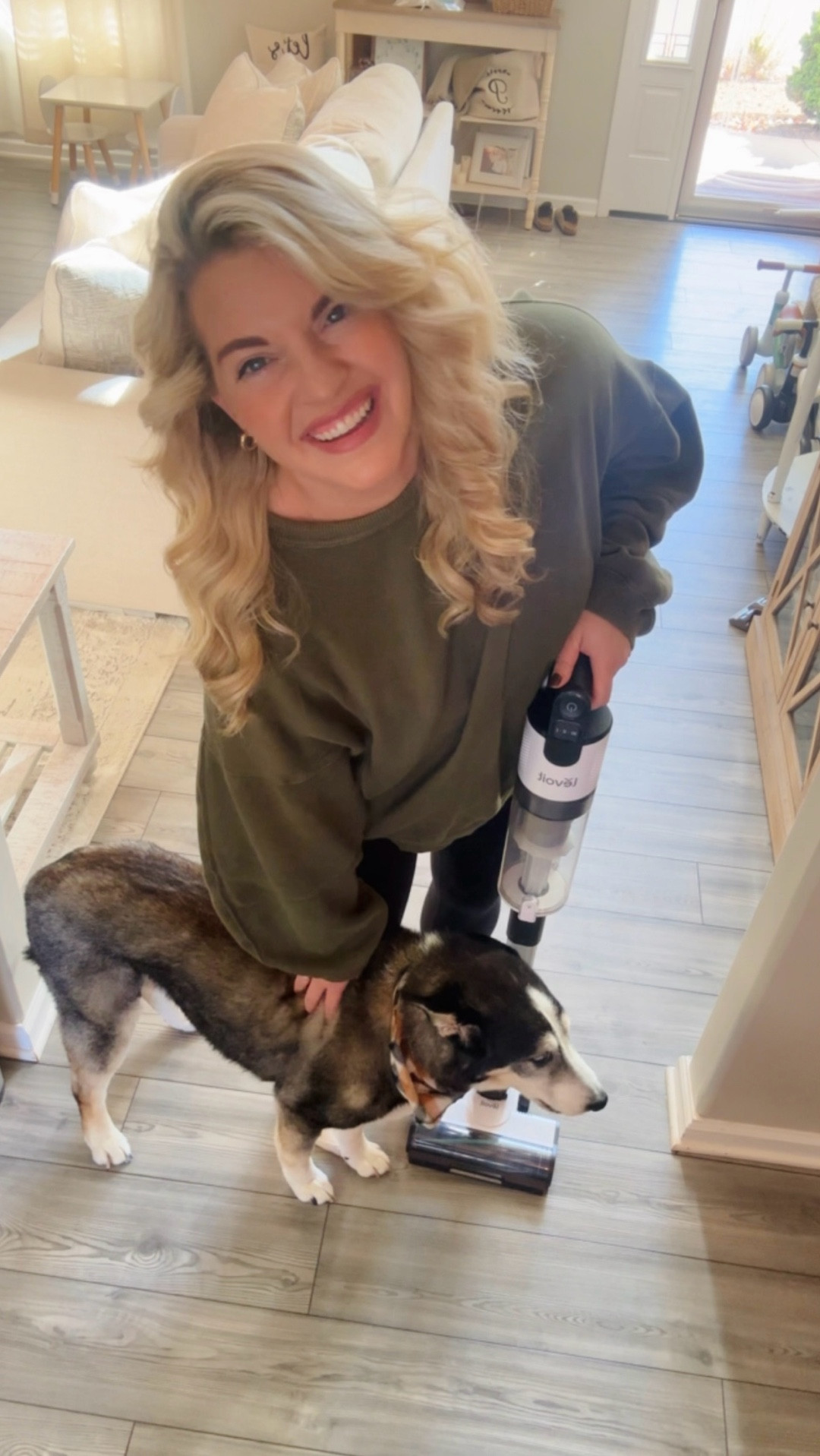 Boy mom + dog mom means something is always on the floor 😂

But the @levoitlifestyle LVAC 200? She’s keeping me sane one mess at a time.

So excited it arrived just in time to get our house holiday ready 🎄✨

On major SALE now! Grab yours and use my discount code: DANIELLE10 - the perfect gift for the season!
#levoitlifestyle #dogmom #vacuumcleaner

#LTKHoliday #LTKSaleAlert #LTKGiftGuide