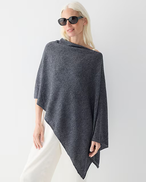 Cashmere-wool blend poncho | J. Crew US