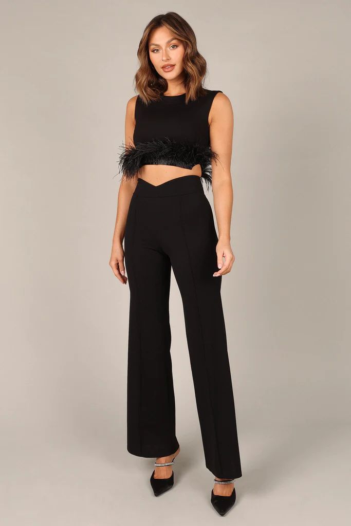 Archie High Waisted Tailored Pants - Black | Petal & Pup (US)