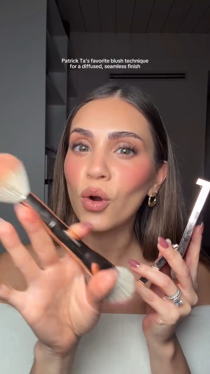 proof that blush placement changes everything 🫶 trying out one of @patrickta’s favorite blush placement techniques using @patricktabeauty blush duo in She’s Flushed ✨ #patricktabeautypartner #blushtechnique #blushplacement #howtodomakeup #creamblush