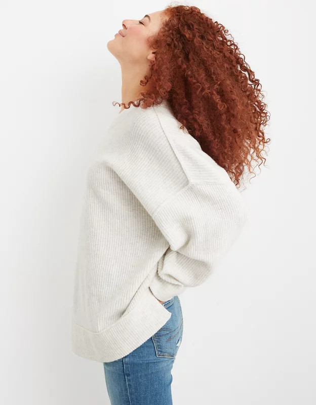 Aerie CozyUp Ribbed Sweater | American Eagle Outfitters (US & CA)