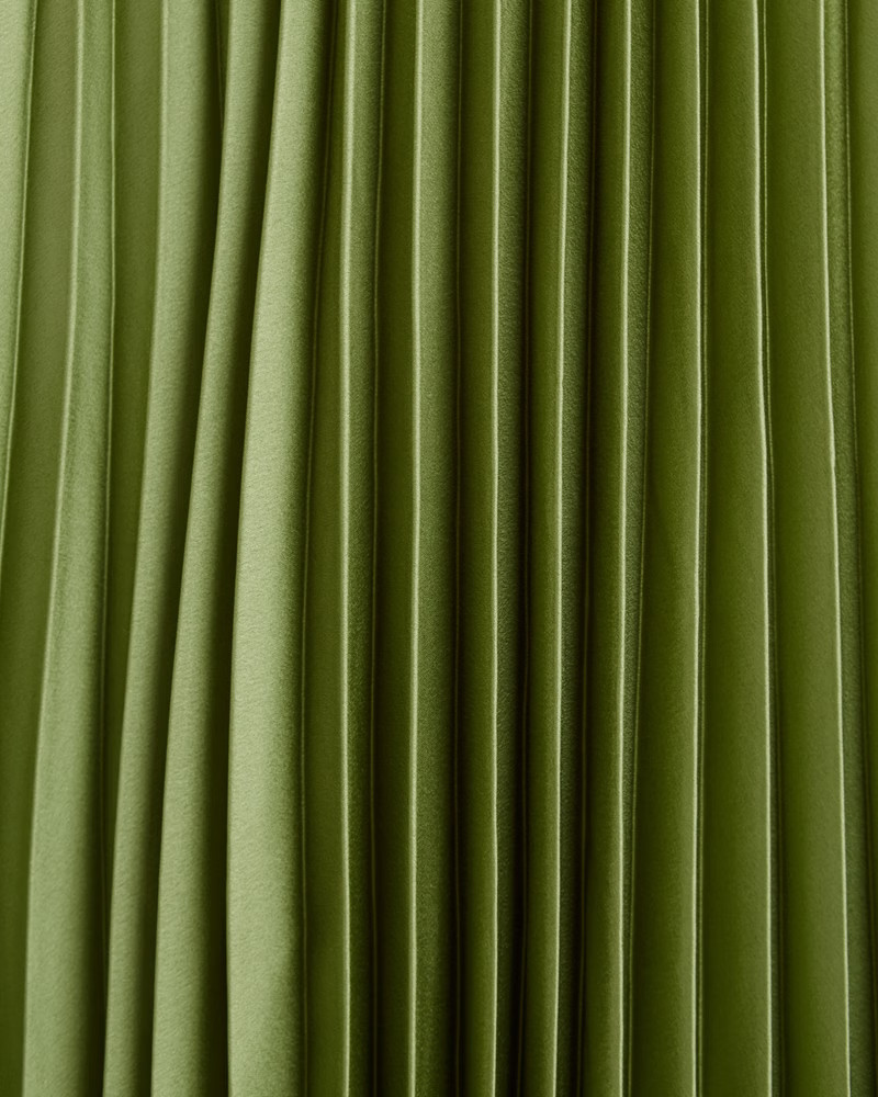 Satin Pleated Cutout Maxi Dress | Abercrombie & Fitch (US)