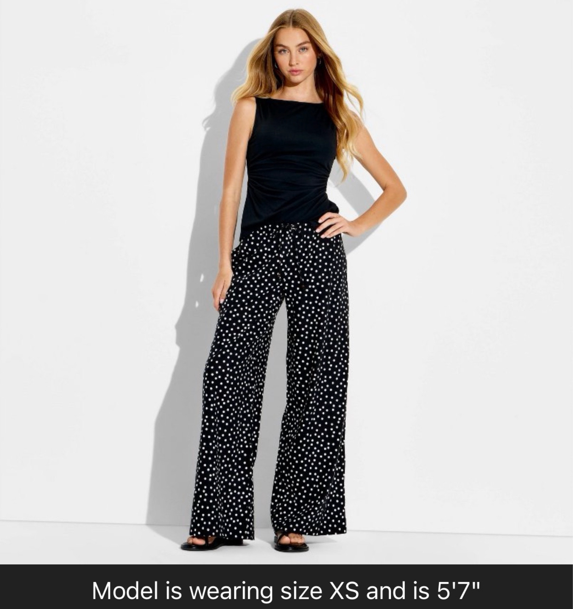 Women's Low-Rise Baggy Leg Linen Pull-On Pants - Wild Fable™ Black Polka Dots S


#LTKgrwm #LTKU #LTKootd