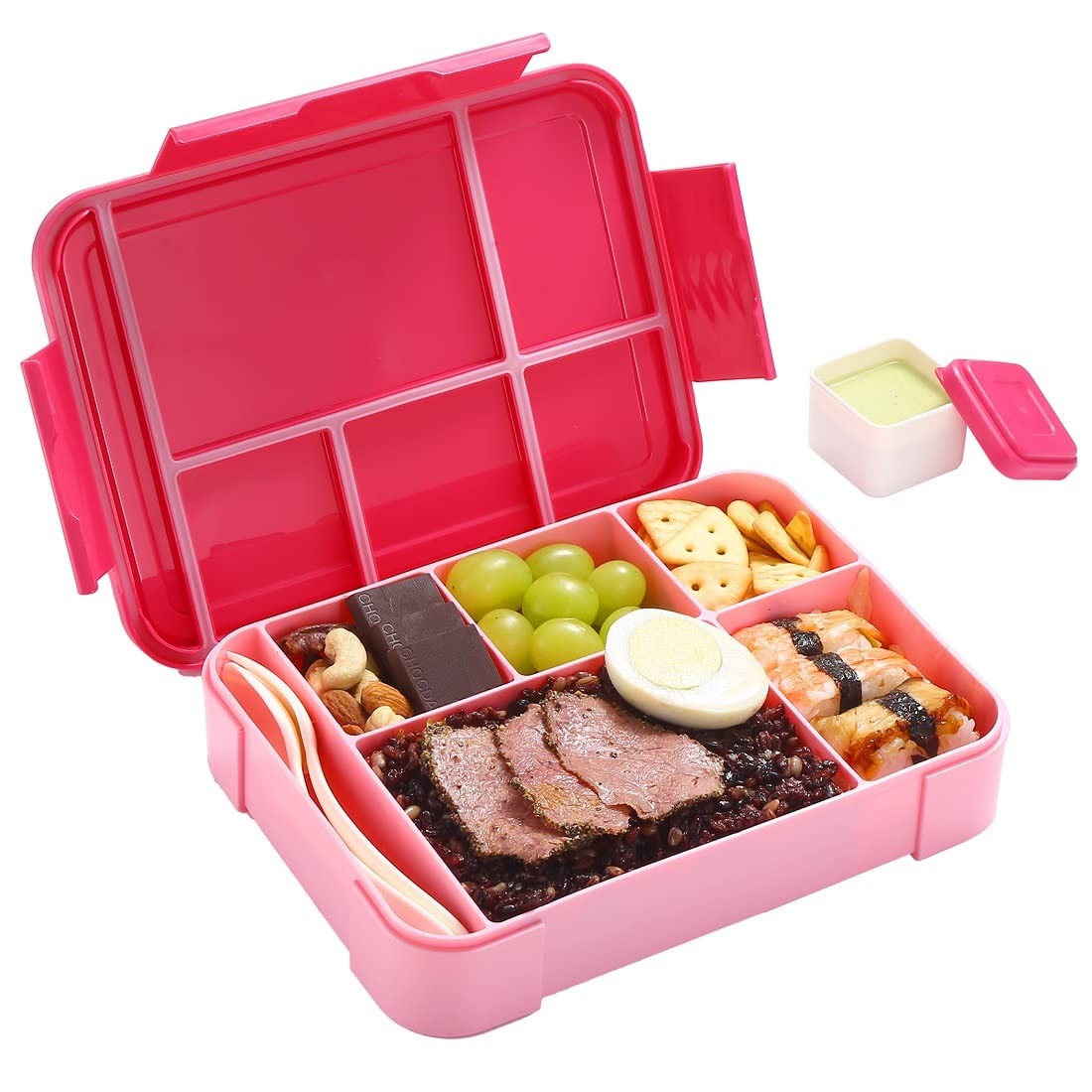 LOVINA Bento Box for Adult Kids, 1300ML Stylish Teens Adult Lunch Box Containers With 5 Compartme... | Amazon (US)
