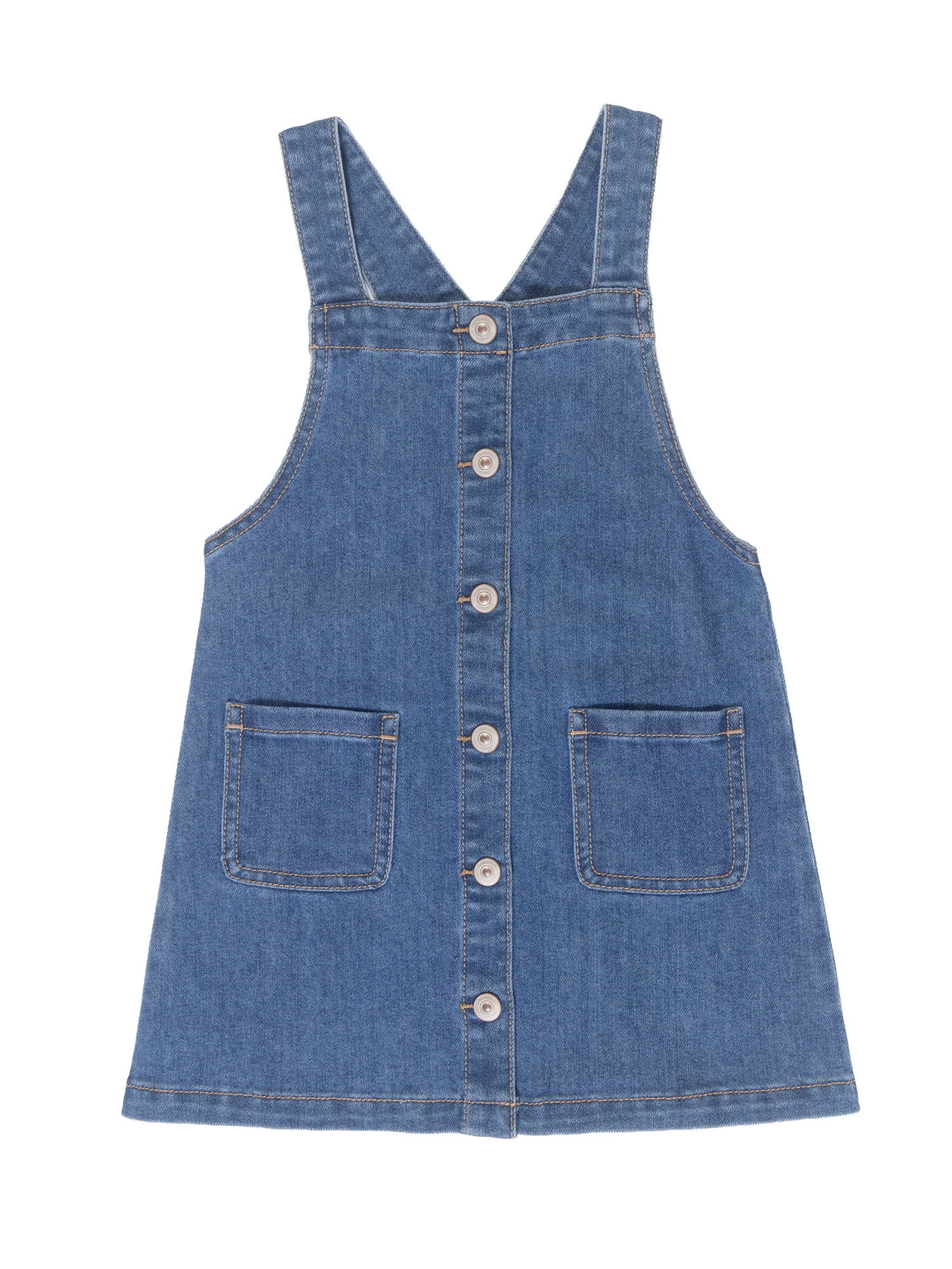 Wonder Nation Toddler Girl Denim Skirtall, Sizes 12M-5T | Walmart (US)