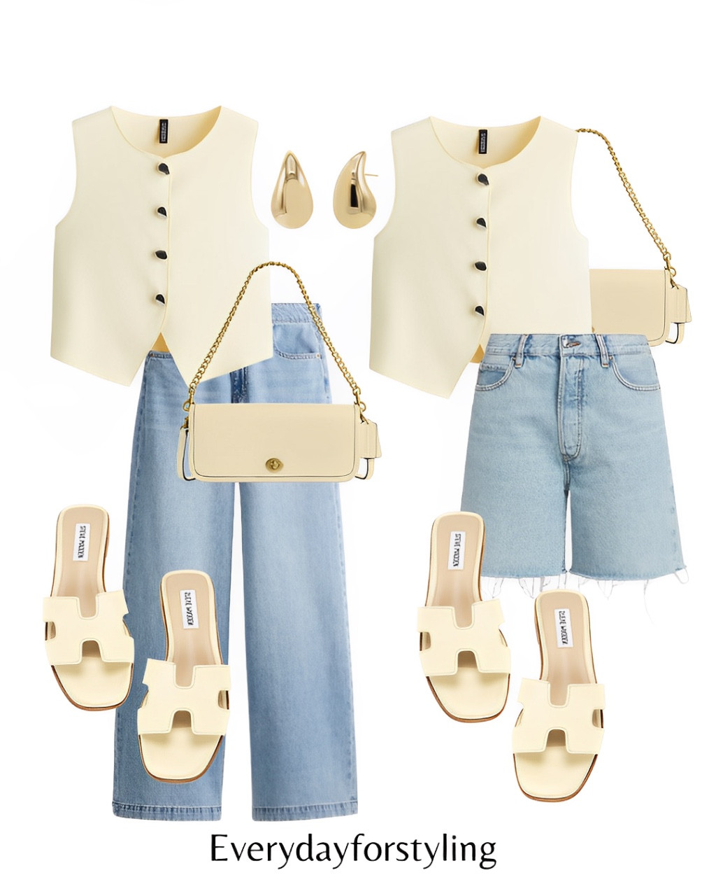 2 ways to style the h&m New In Vest!🌼 

[ butter Yellow vest outfit, light denim outfit ideas, summer fashion 2025, capsule wardrobe styling, classy casual looks, H&M vest outfit, Bermuda shorts aesthetic, neutral summer sandals, minimalist outfit inspo, golden hour fashion, everyday feminine style, pastel tones fashion, casual luxe street style, soft girl summer outfits, vacation outfit idea, butter yellow outfits, everydayforstyling ] 

#EverydayForStyling #YellowVestOutfit #DenimAndNeutrals #SummerOutfitInspo #MinimalChic #CapsuleWardrobe2025 #LightWashDenim #CasualLuxeLook #PinterestOutfitIdeas #NeutralSandals #StreetStyleForHer #SoftGirlStyle #EffortlessFashion #BermudaShortsTrend #GoldenHourLook

#LTKSeasonal #LTKSaleAlert #LTKStyleTip