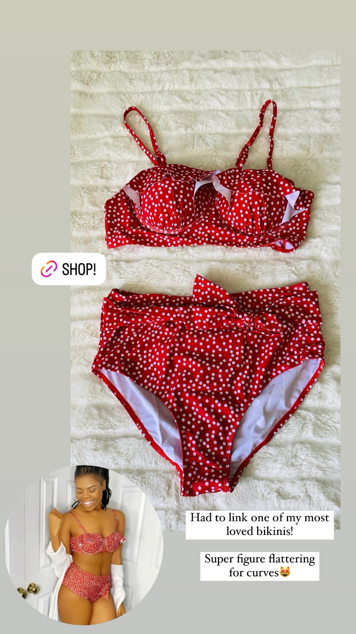 High Waisted Red Polka Dot Bikini 

#LTKSwim #LTKStyleTip #LTKFindsUnder50