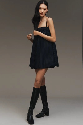 RMN Studio Pinstripe Babydoll Mini Dress | Anthropologie (US)