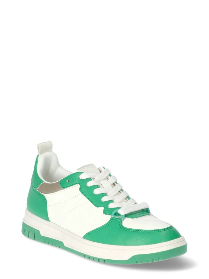 No Boundaries Women's Lace Up Court Sneakers | Walmart (US)