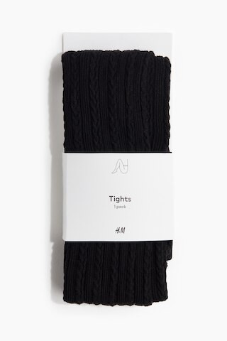 H & M - Strumpfhose mit Zopfmuster - Schwarz - Damen | H&M (DE, AT, CH, NL, FI)