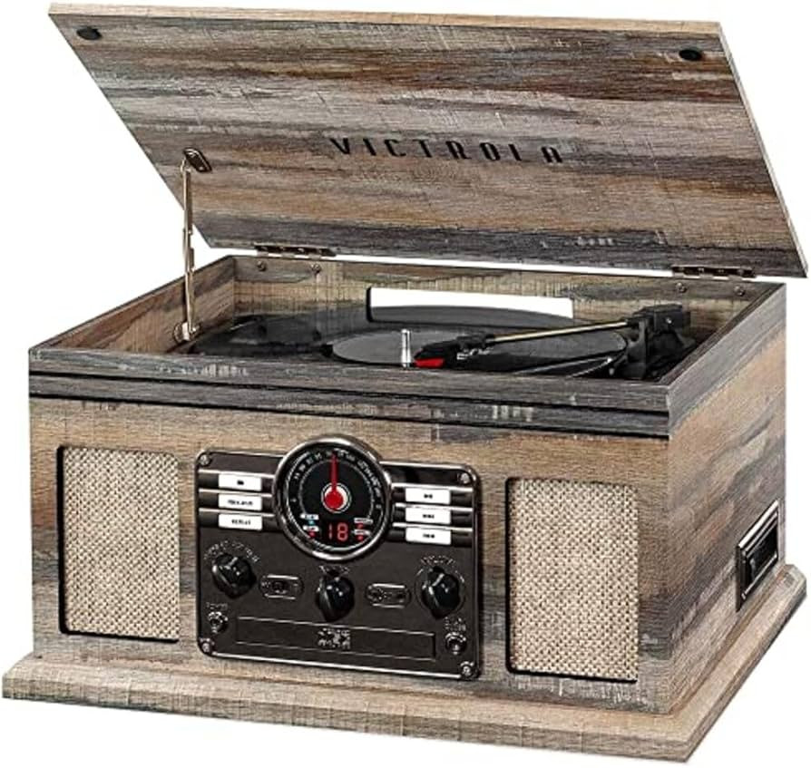 Victrola The Quincy 6-in-1 Bluetooth Record Player & Multimedia Center with Built-in Speakers –... | Amazon (US)