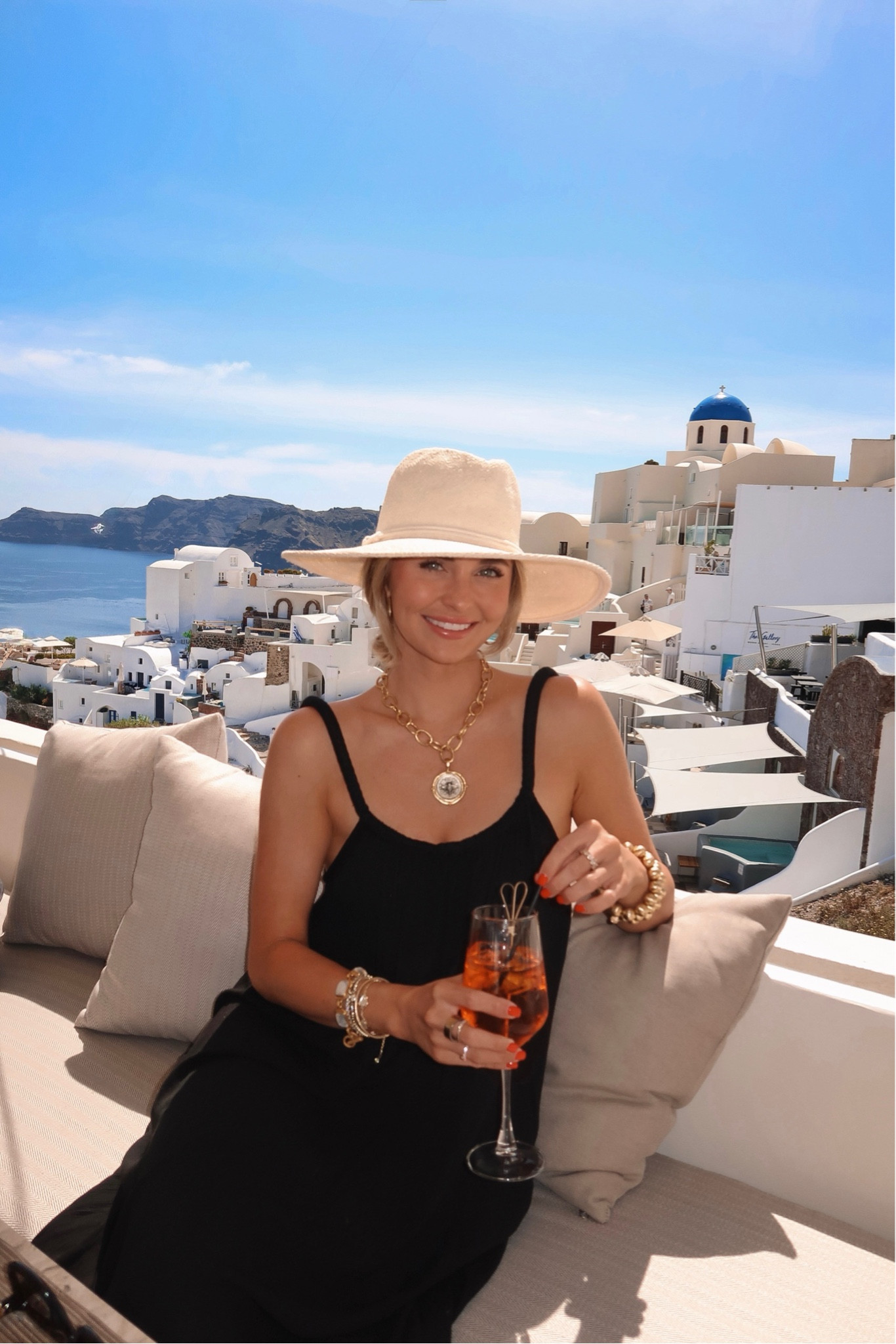 spritz oclock!🍊🇬🇷🍾

Euro summer outfit, coastal vacation style, scarf top outfit, silk scarf top, white skirt outfit, linen skirt, beach club outfit, seaside lunch look, Mediterranean style, straw hat outfit, woven sun hat, summer accessories, gold jewelry stack, pearl necklace outfit, effortless chic style, vacation outfit idea, resort wear look, Europe outfits, classy summer outfit, coastal chic aesthetic, breezy summer look, travel outfit inspo, elevated casual outfit, warm weather styl

#LTKTravel #LTKootd #LTKvlog