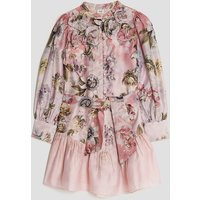 River Island Girls Pink 3D Floral Shirt Dress | River Island UK & IE