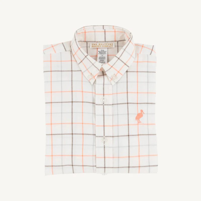 Dean's List Dress Shirt (Flannel) - Mantua Tattersall with Seashore Sh | The Beaufort Bonnet Company