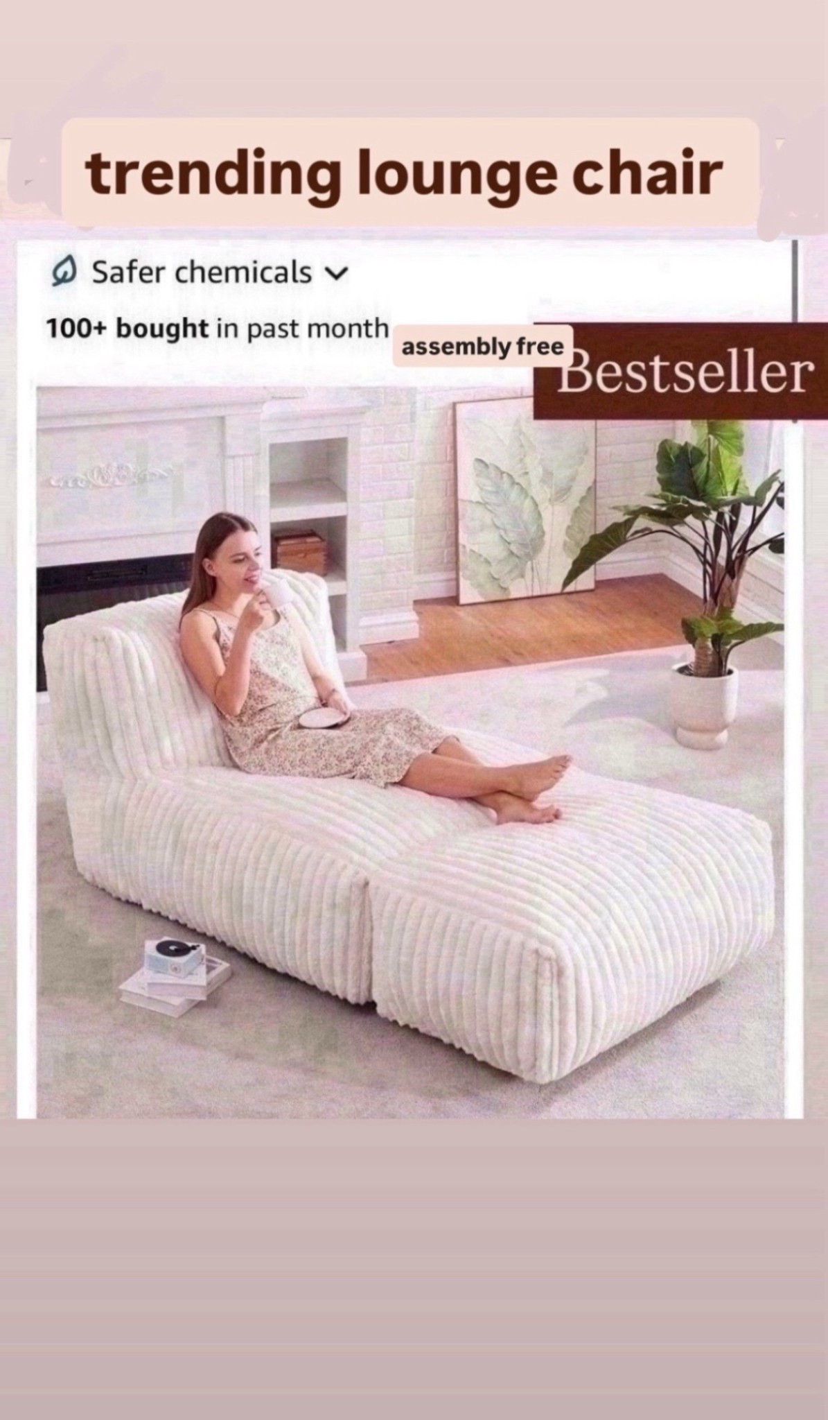 Assembly free chair.  Oversized chair. Comfy lounge chair #chair #loungechair 

#LTKHome