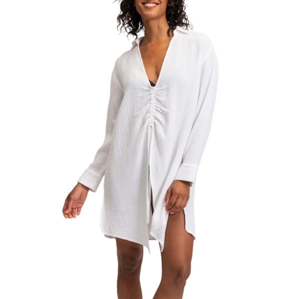 Women's Roxy Summer Limonade Dress Swim Cover Up Large White | Scheels