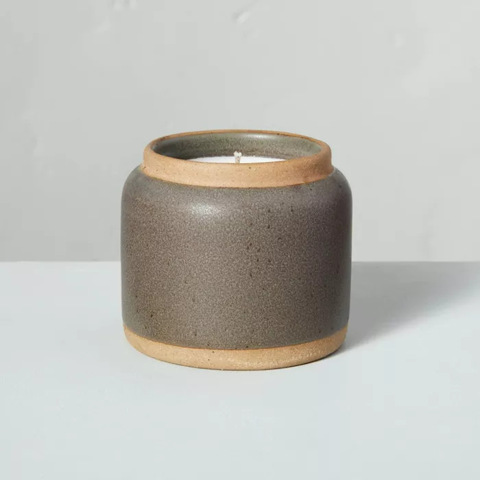 Smoked Woods Speckled Ceramic Seasonal Candle - Hearth & Hand™ with Magnolia | Target