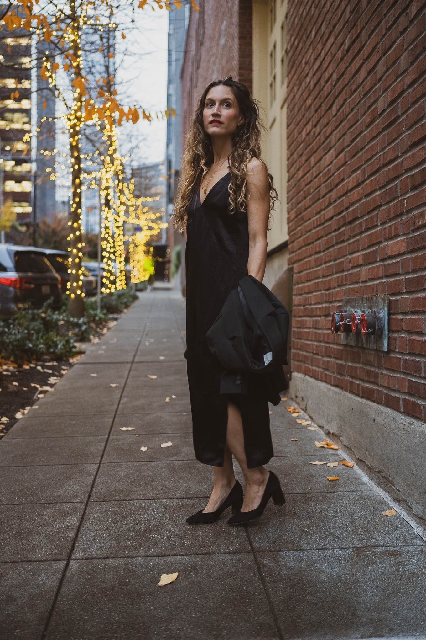 Holiday Looks: Slip dress is sold out from Everlane but I linked lots more options a different price points. 

Heels are still available and on sale for $54. I have the black suede  

#LTKOver40 #LTKHoliday #LTKSeasonal