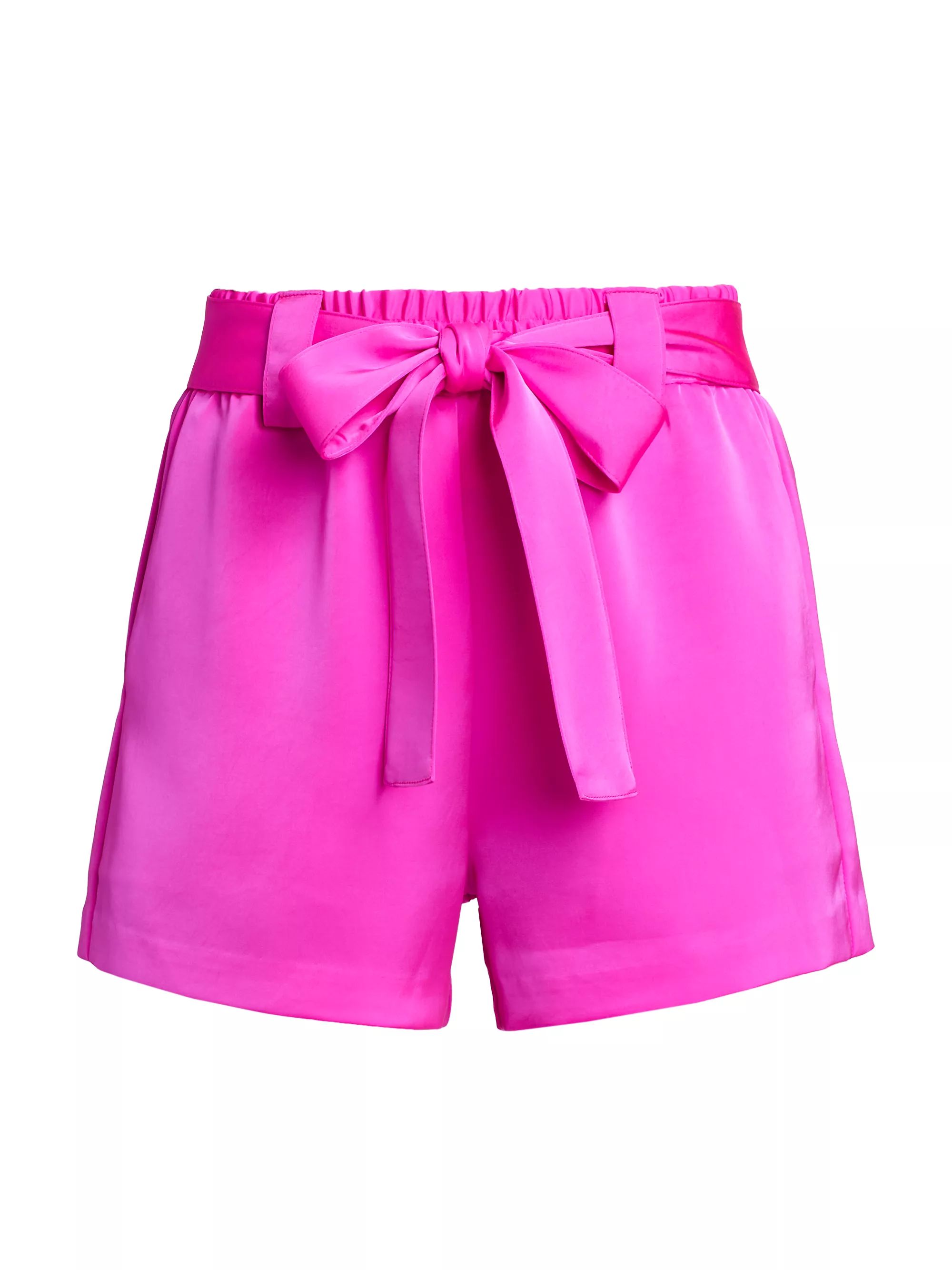 Marina Belted Satin Shorts | Saks Fifth Avenue
