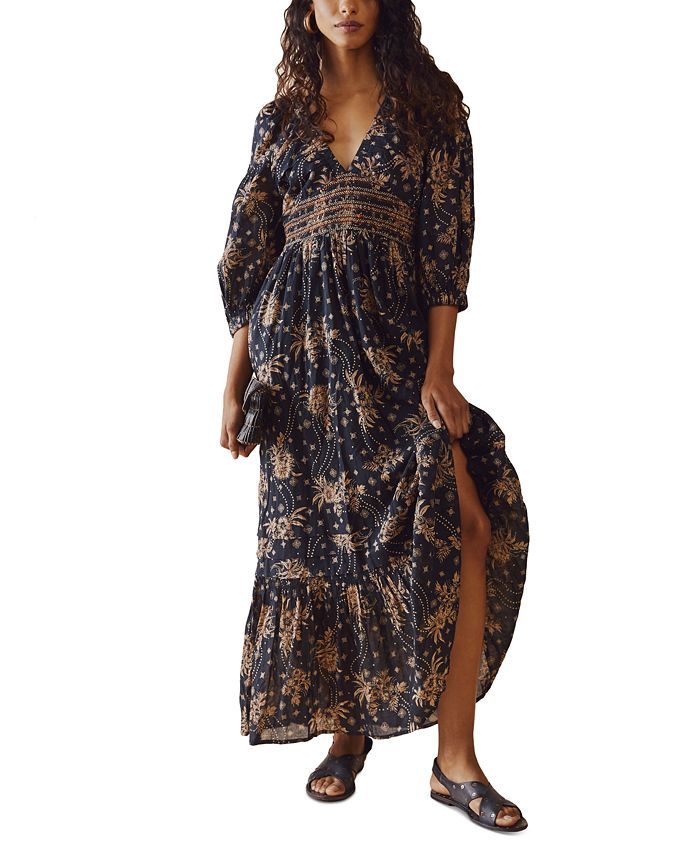 Women's Golden Hour V-Neck Tiered Maxi Dress | Macys (US)