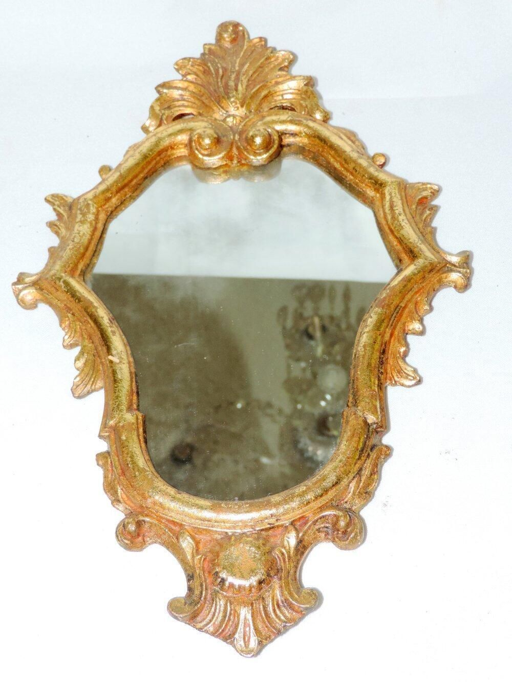 Vintage Florentine Ornate Baroque Style Wood Mirror Antiqued Gold Harods #2 | eBay US