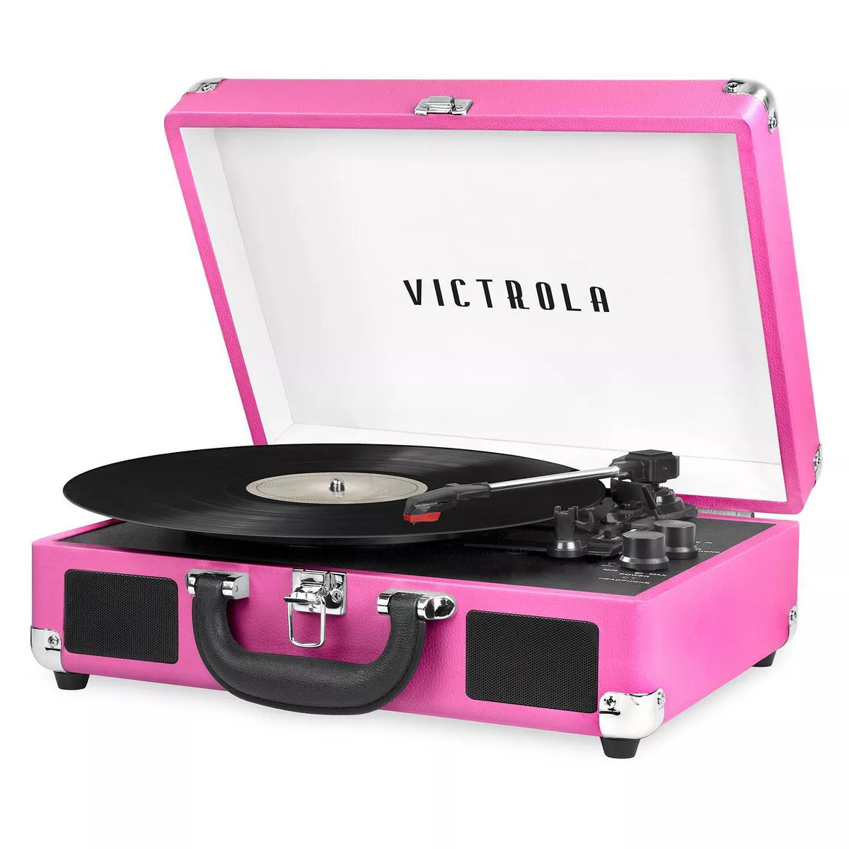 Victrola Journey 3-Speed Bluetooth Suitcase Record Player - Pink | Target