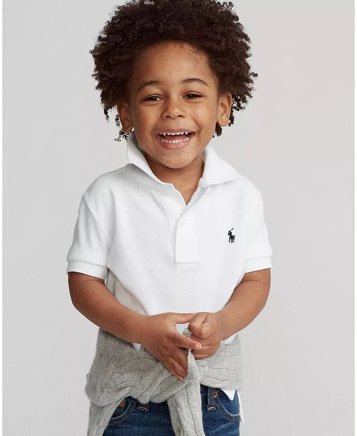 Toddler and Little Boys Cotton Mesh Polo Shirt | Macys (US)