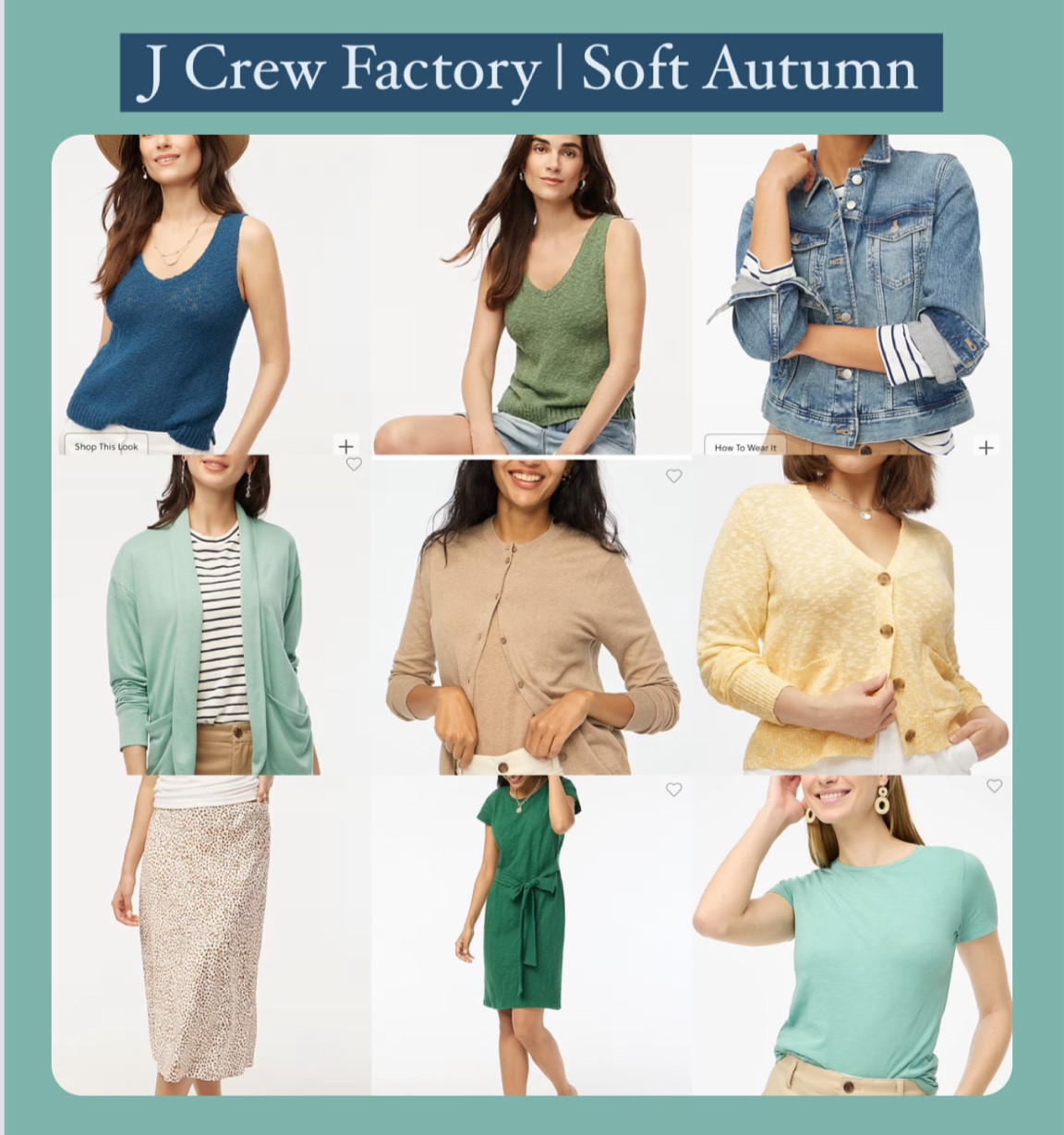 Soft Autumn Picks based on photos

#softautumn
#hocautumn

#LTKStyleTip #LTKSummerSales #LTKWorkwear