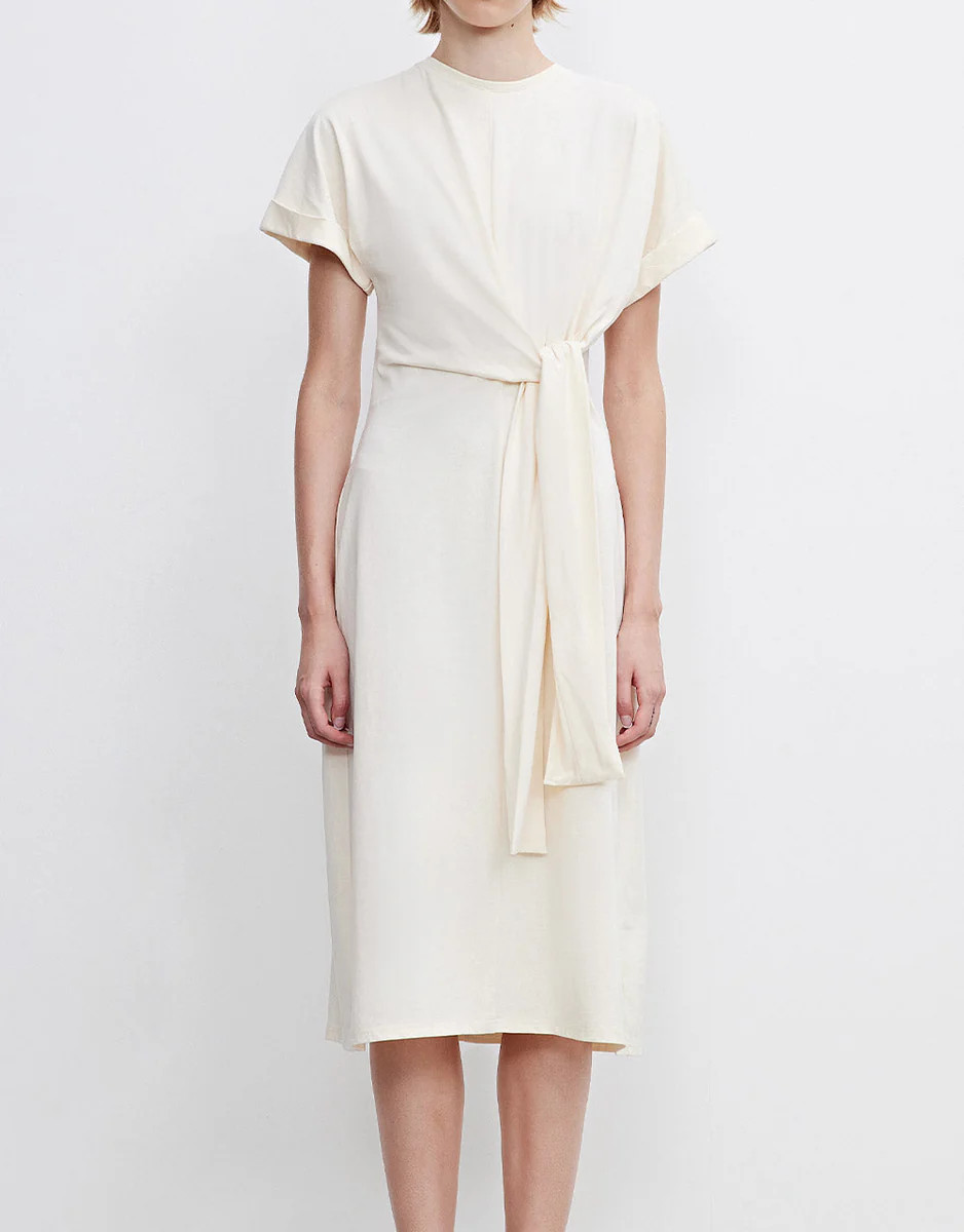 Crew Neck Midi Straight Dress | Urban Revivo