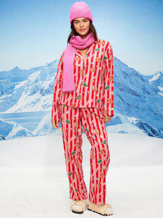 Printed Flannel Pajama Pant Set for Women | Old Navy (US)