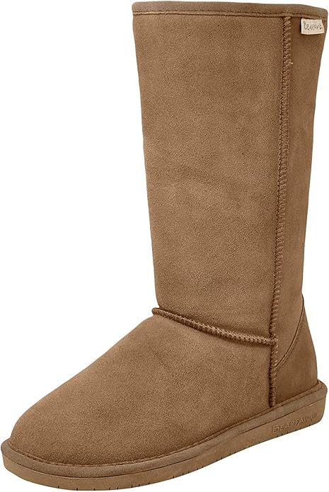 BEARPAW Women’s Emma Tall Classic Suede Slip On Boots, Comfortable Winter Boots, Multiple Sizes | Amazon (US)