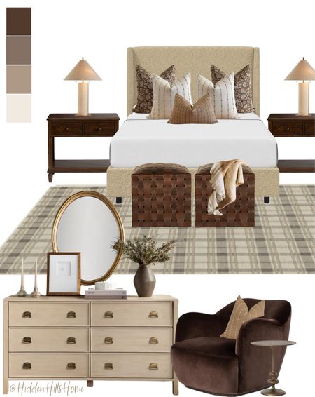 Primary bedroom mood board, neutral bedroom mood board, bedroom design ideas, modern-transitional bedroom mood board #bed

#LTKhome #LTKsalealert