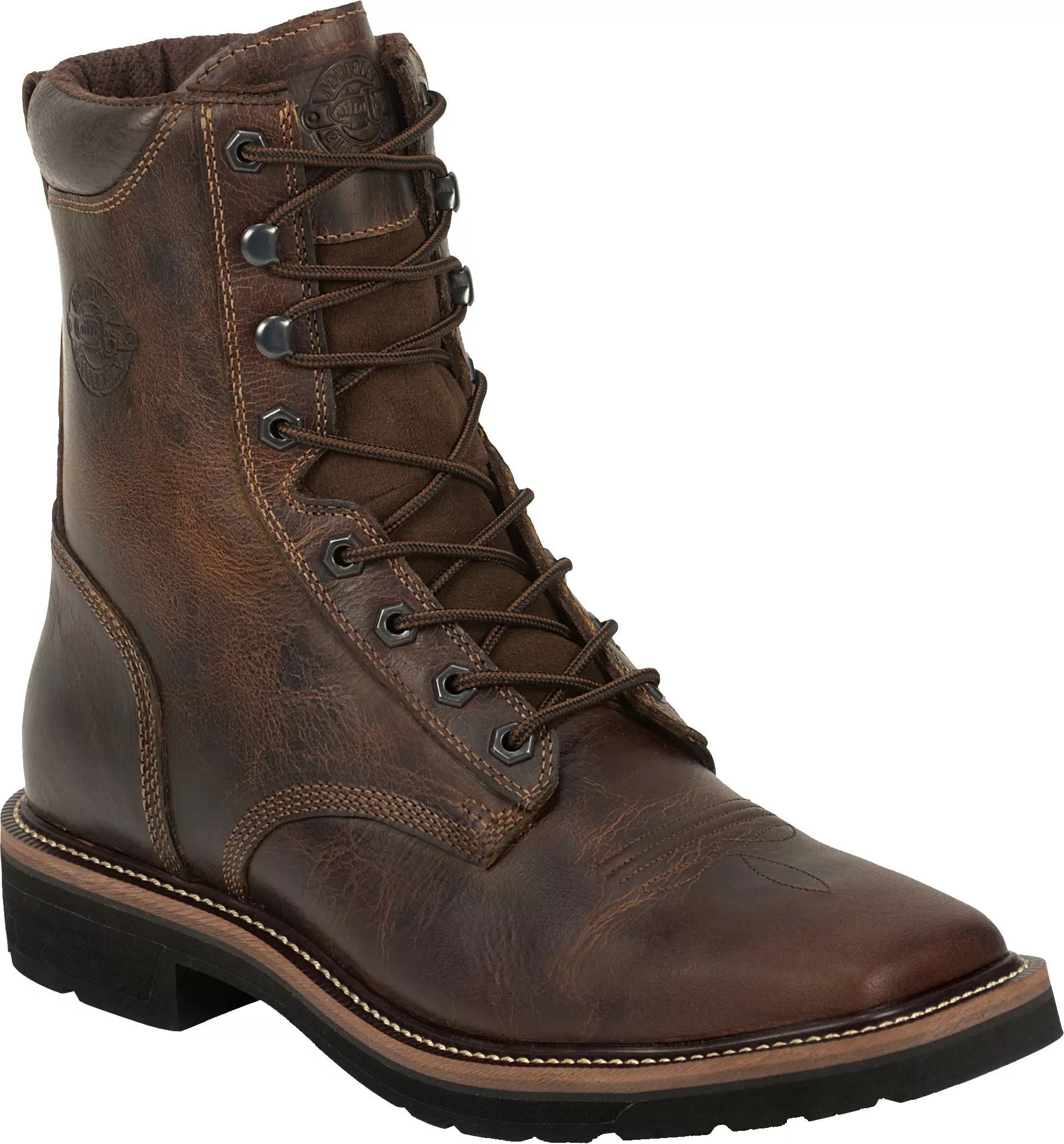 Justin Boots Men's Pulley 8'' Work Boots, Size: 6.0, Brown | Dick's Sporting Goods