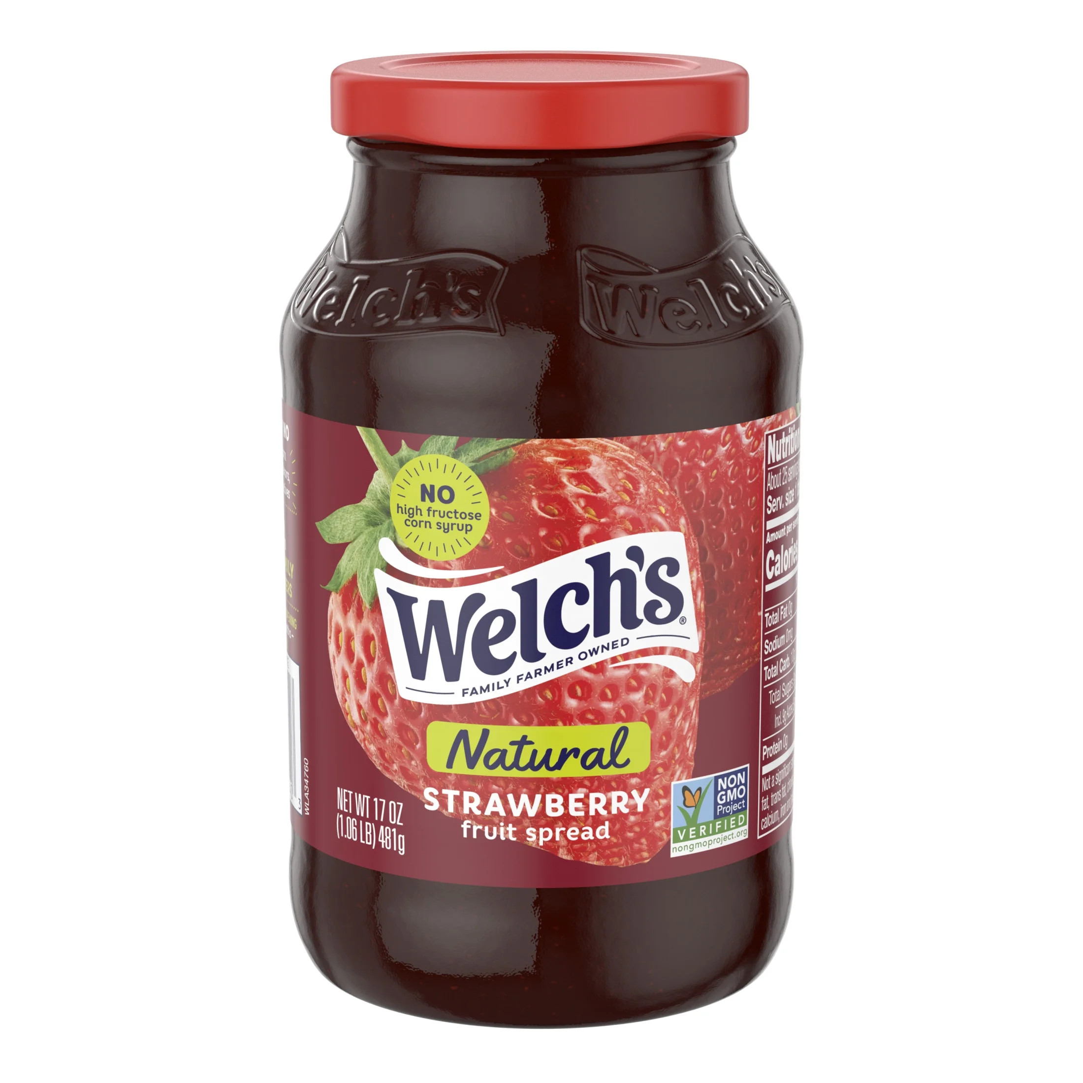 Welch's Natural Strawberry Spread, 17 oz Jar | Walmart (US)