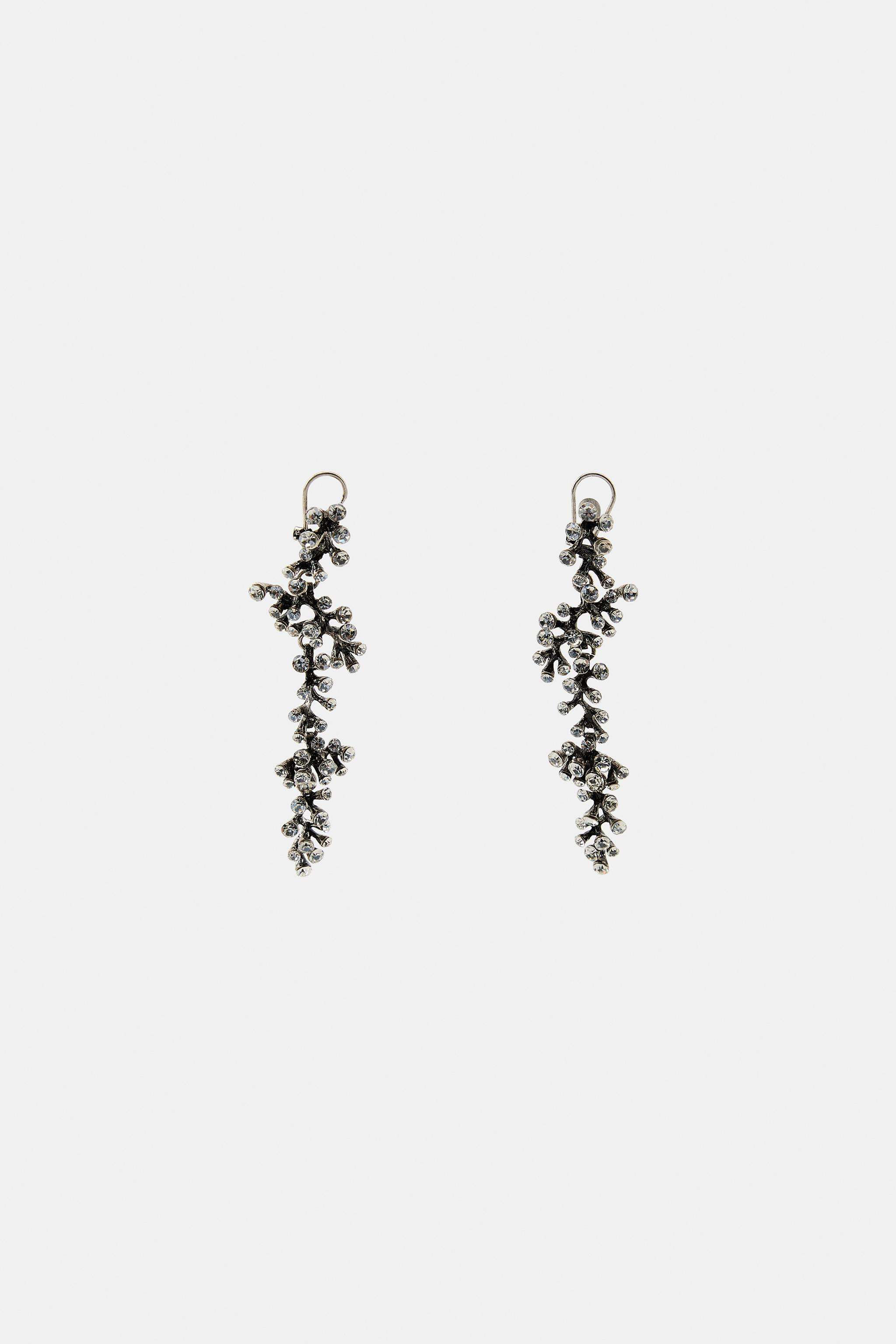 SPARKLY WATERFALL EARRINGS | Zara US